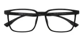 Rectangle Eyeglasses, Full Frame Black TR90 - FP2829