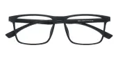 Rectangle Eyeglasses, Full Frame Mblack TR90 - FP2841