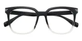 Square Eyeglasses, Full Frame Black TR90 - FP2848