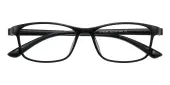 Rectangle Eyeglasses, Full Frame Black TR90 - FP2850