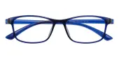 Rectangle Eyeglasses, Full Frame Blue TR90 - FP2851
