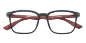 Rectangle Eyeglasses, Full Frame Mblack TR90 - FP2861