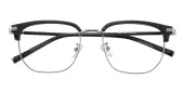 Rectangle|Browline Eyeglasses, Full Frame Black/Gunmetal TR90|Metal - FP2869