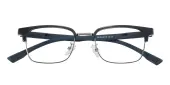 Rectangle|Browline Eyeglasses, Full Frame Black/Gunmetal TR90|Metal - FP2872