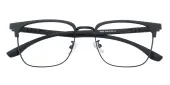 Rectangle|Browline Eyeglasses, Full Frame Black TR90|Metal - FP2873