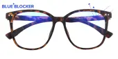 Square Eyeglasses, Full Frame Tortoise Blue Block Pro TR90 - FP2611PRO