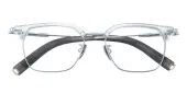 Square Eyeglasses, Full Frame Crystal/Silver Plastic - FZ2144