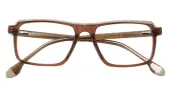 Rectangle|Browline Eyeglasses, Full Frame Brown Plastic - FZ2158