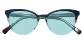 Cat Eye Sunglasses, Full Frame Blue Plastic - SUP1564