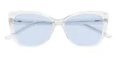 Cat Eye Sunglasses, Full Frame Crystal Plastic - SUP1568