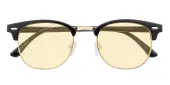 Oval|Browline Sunglasses, Full Frame Black/Golden TR90|Metal - SUP1569