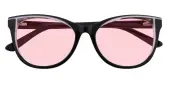 Cat Eye Sunglasses, Full Frame Black Plastic - SUP1561