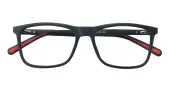 Rectangle Eyeglasses, Full Frame Black TR90 - FP2887