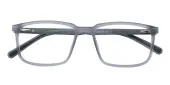 Rectangle Eyeglasses, Full Frame Gray TR90 - FP2891
