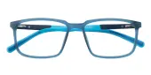 Rectangle Eyeglasses, Full Frame Blue TR90 - FP2892