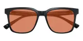Square|Horn Sunglasses, Full Frame Black TR90 - SUP1601
