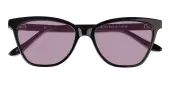 Cat Eye Sunglasses, Full Frame Black Plastic - SUP1605
