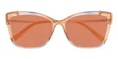 Cat Eye Sunglasses, Full Frame Orange TR90|Metal - SUP1607