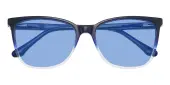 Cat Eye Sunglasses, Full Frame Blue Plastic - SUP1609
