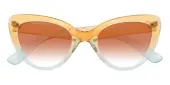 Cat Eye Sunglasses, Full Frame Orange TR90 - SUP1610