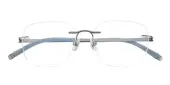 Polygon Eyeglasses, Rimless Frame Gunmetal Titanium - RM0339