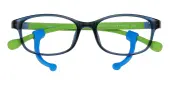 Rectangle Eyeglasses, Full Frame Blue/Green TR90|Silica-gel - FP2909