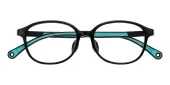 Oval Eyeglasses, Full Frame Black TR90 - FP2912