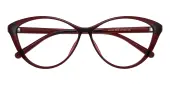 Cat Eye Eyeglasses, Full Frame Burgundy TR90 - FP2897
