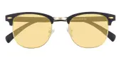 Browline|Oval Sunglasses, Full Frame Black/Golden TR90|Metal - SUP1626
