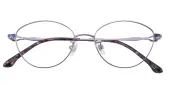 Oval Eyeglasses, Full Frame Purple Titanium - FT0689