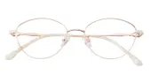 Oval Eyeglasses, Full Frame Rose Gold Titanium - FT0691