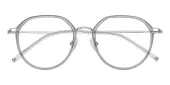 Polygon Eyeglasses, Full Frame Gray Plastic - FT0720
