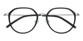 Polygon Eyeglasses, Full Frame Black Plastic - FT0721
