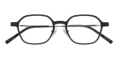 Polygon Eyeglasses, Full Frame Black Plastic - FZ2173
