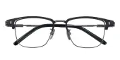 Rectangle Eyeglasses, Full Frame Black/Gunmetal Titanium - FT0694