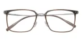 Rectangle Eyeglasses, Full Frame Brown Plastic - FT0715