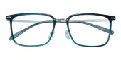 Rectangle Eyeglasses, Full Frame Blue Plastic - FT0716