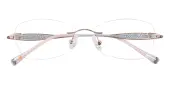 Polygon Eyeglasses, Rimless Frame Rose Gold Titanium - RT0016