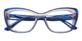 Cat Eye Eyeglasses, Full Frame Blue TR90 - FP2914