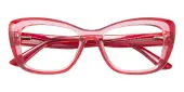 Cat Eye Eyeglasses, Full Frame Red TR90 - FP2915