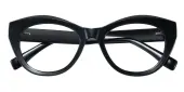Cat Eye Eyeglasses, Full Frame Black TR90 - FP2918