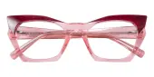 Cat Eye Eyeglasses, Full Frame Pink TR90 - FP2923