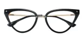 Cat Eye Eyeglasses, Full Frame Black TR90|Metal - FP2934