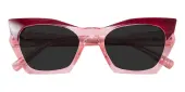 Cat Eye Sunglasses, Full Frame Pink TR90 - SUP1593