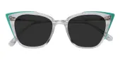 Cat Eye Sunglasses, Full Frame Gray TR90 - SUP1596