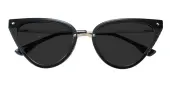 Cat Eye Sunglasses, Full Frame Black TR90|Metal - SUP1600