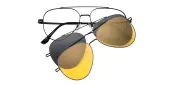 Aviator Eyeglasses, Full Frame Black Metal - FM1896