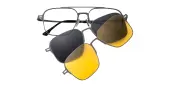 Aviator Eyeglasses, Full Frame Gunmetal Metal - FM1898