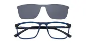 Rectangle Eyeglasses, Full Frame Blue TR90 - FP2943