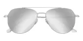 Aviator Sunglasses, Full Frame Silver Titanium - SUP1672